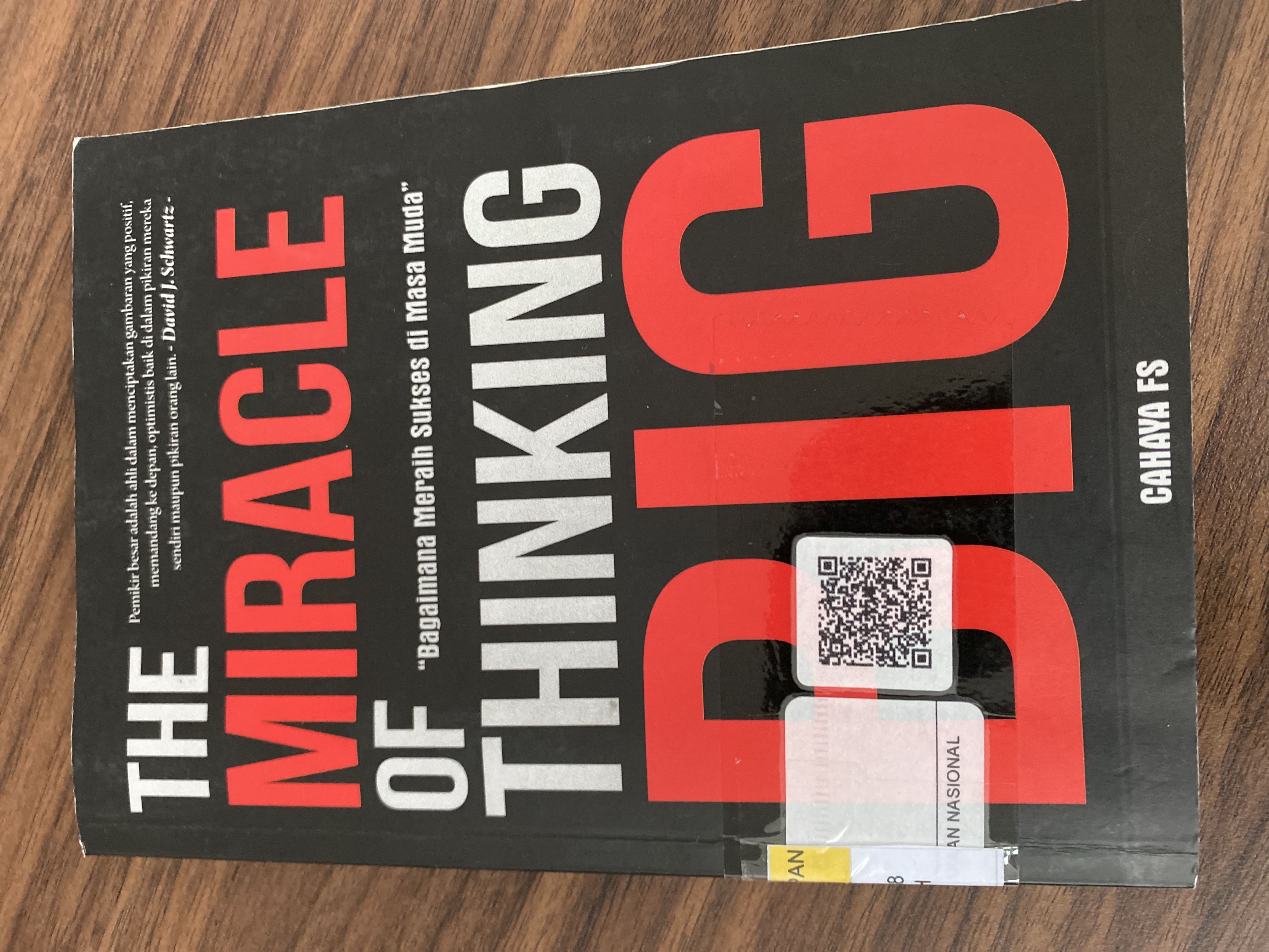 The miracle of thinking big: Bagaimana meraih sukses di masa muda 