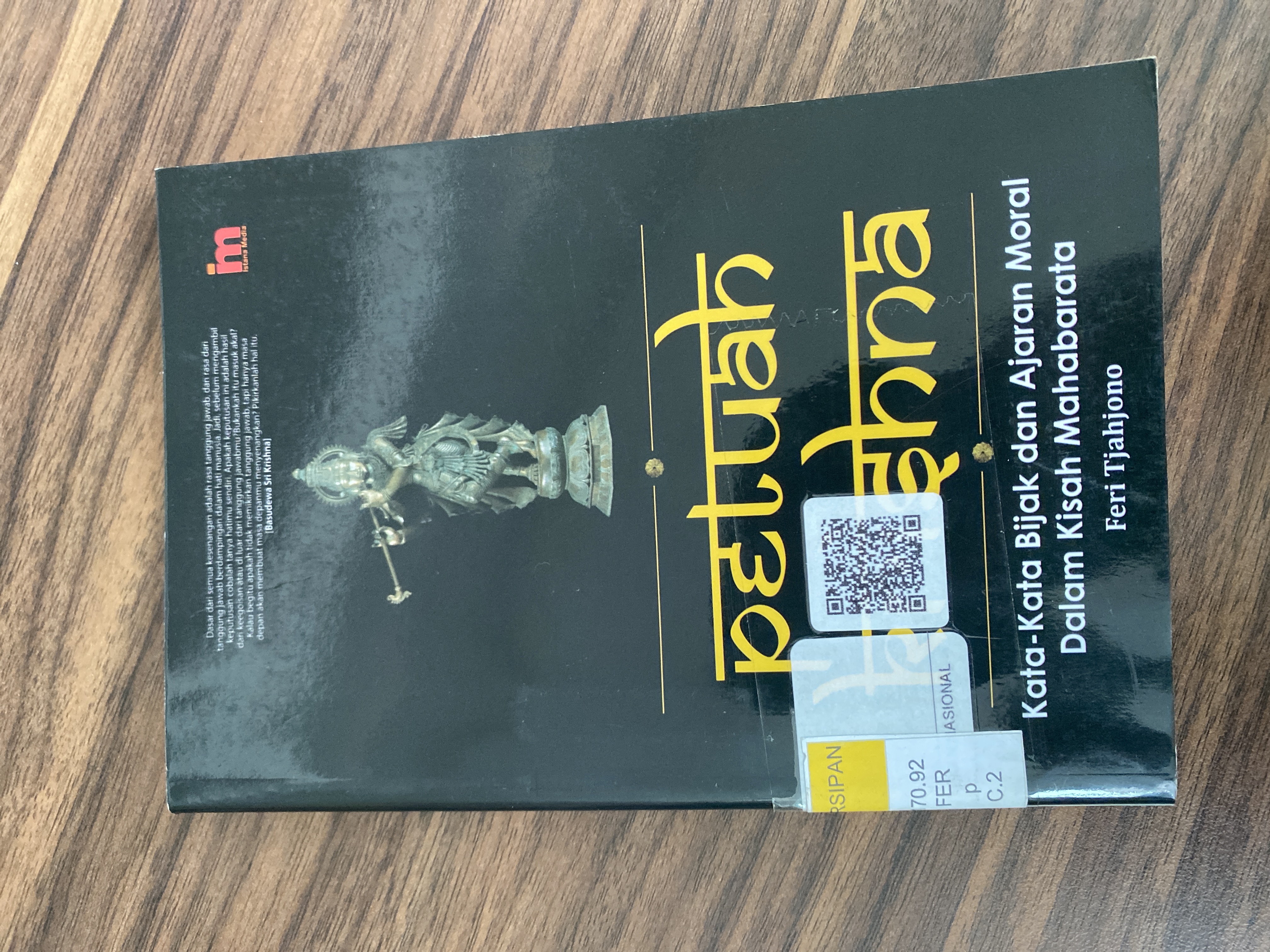 Petuah Krishna : Katakata bijak dan ajaran moral dalam kisah Mahabharata 