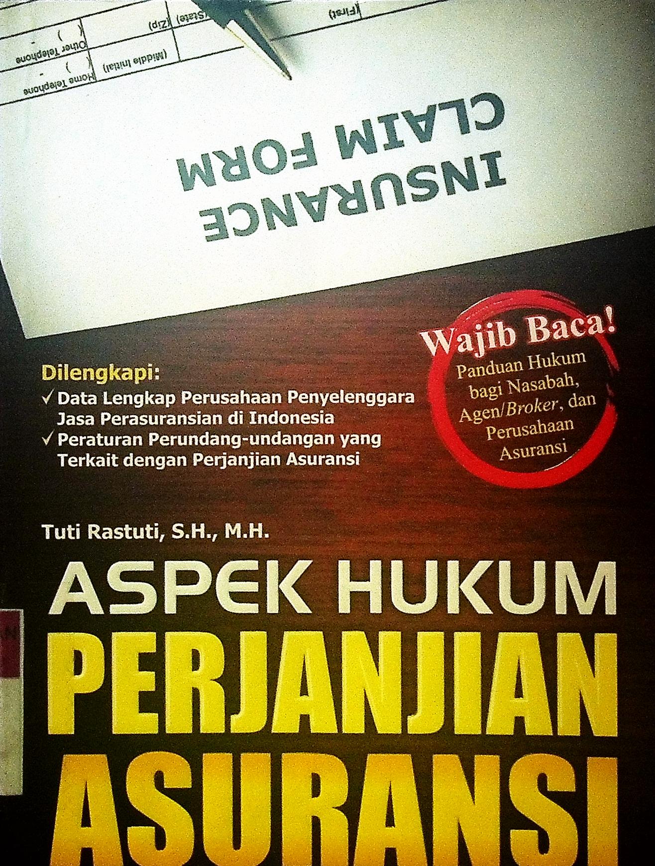Aspek Hukum Perjanjian Asuransi 